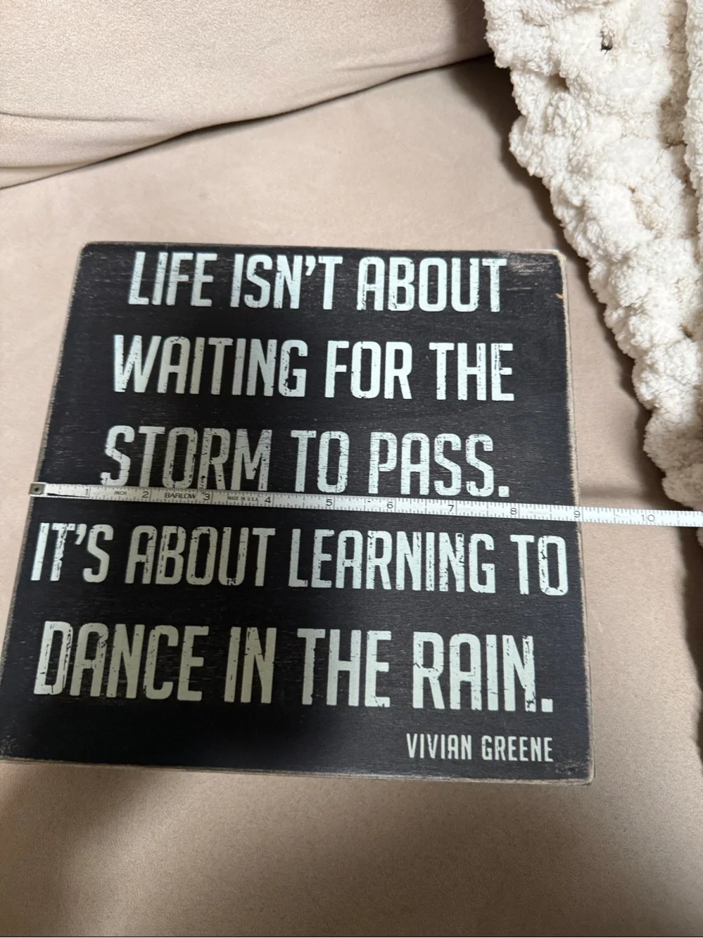 Black Inspirational Wall Sign - Dance in the Rain